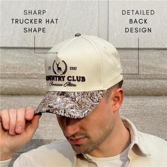 Vintage Trucker Hat Snapback Cowboy Country Western Cap Men Women Retro Cute - Picture 5 of 7